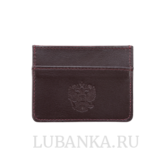 Картхолдер двухсторонний Россия бордовый