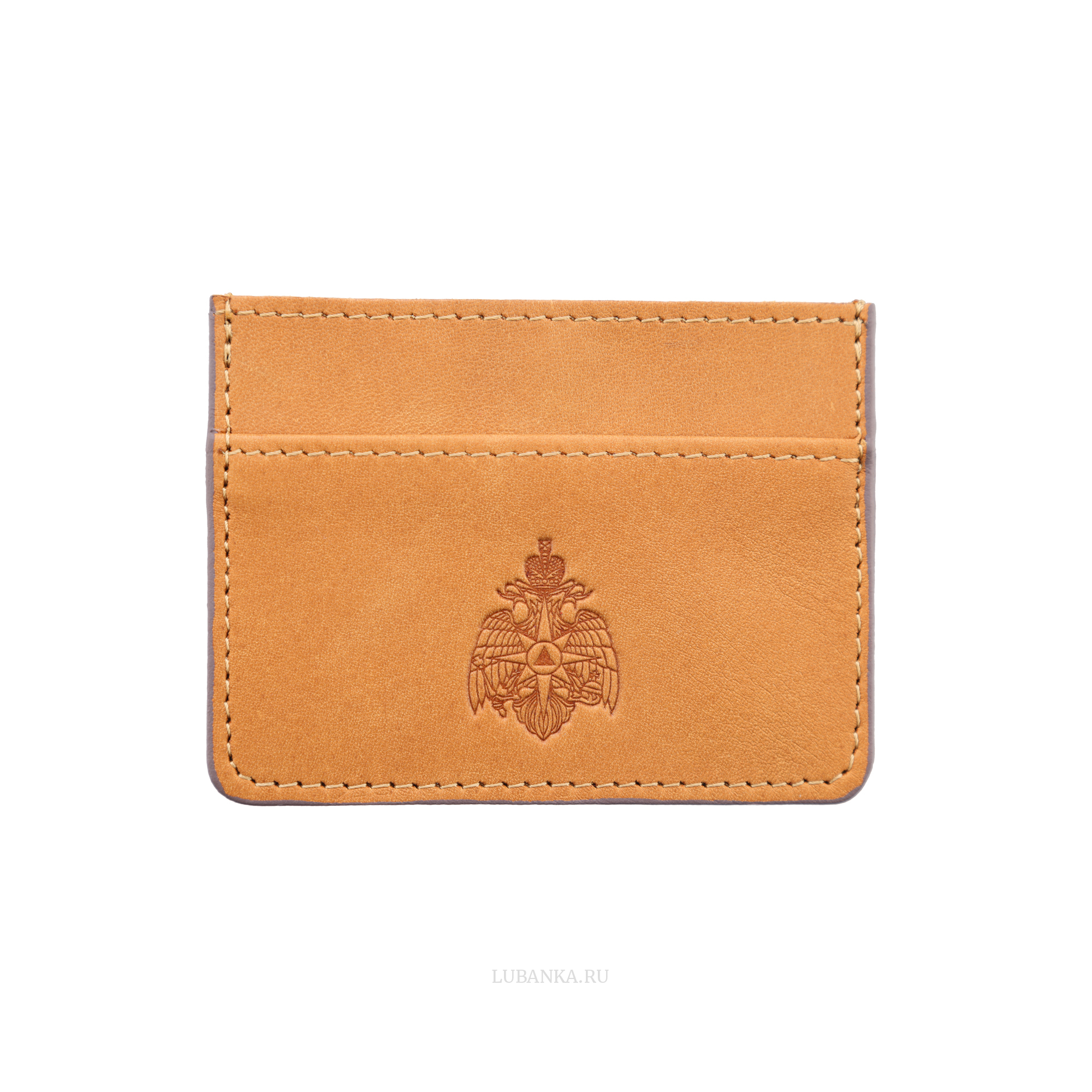 Картхолдер двухсторонний МЧС светло коричневый