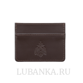 Картхолдер двухсторонний МЧС темно коричневый