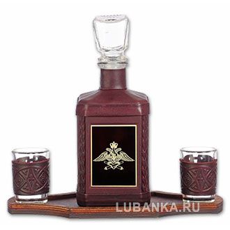 Набор для водки «Артиллерия» бордовый