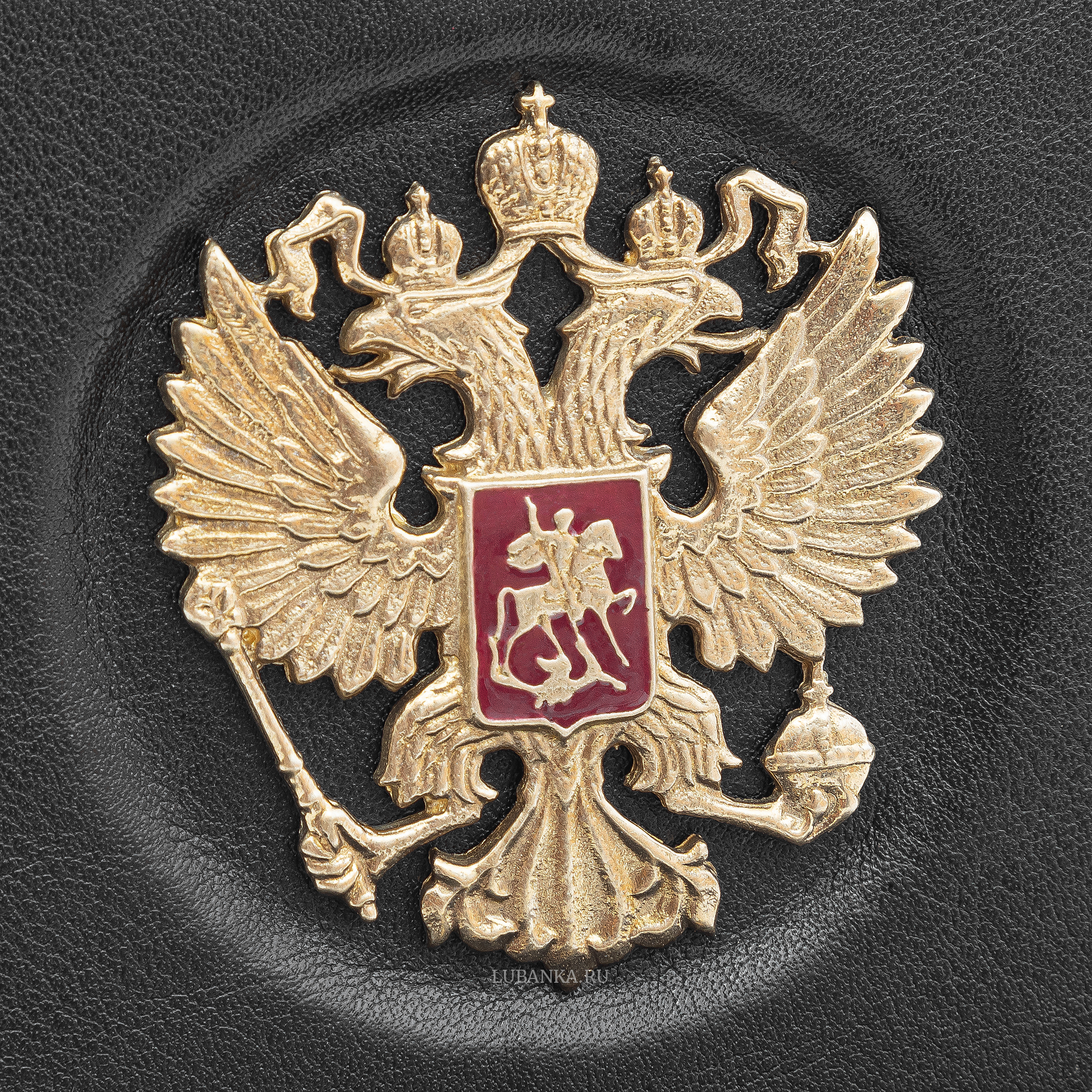 Обложка для автодокументов и удостоверения Россия с жетоном черная